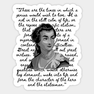 Abigail Adams Portrait and Quote Sticker